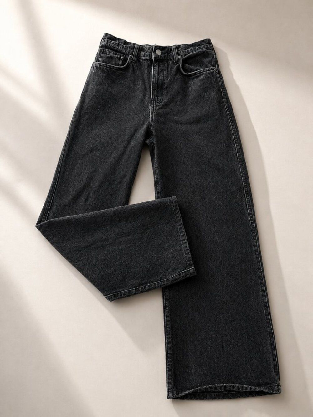 Reformation Val 90s Women's 29 Washed Black Mid Rise Straight Jeans Y2K Grunge